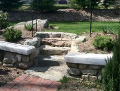 Stone Steps to a Lawn | Walkway Repair in Avon, MA Stone Steps to a Lawn | Walkway Repair in Avon, MA
